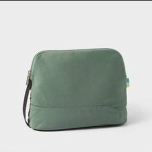 Open Story Toiletry Bag Unisex OS Green Travel Solid Zipper 2PK‎ NWT